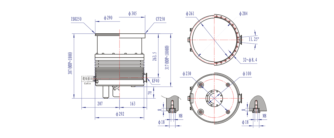 Turbo-H1800-MD涡轮分子泵